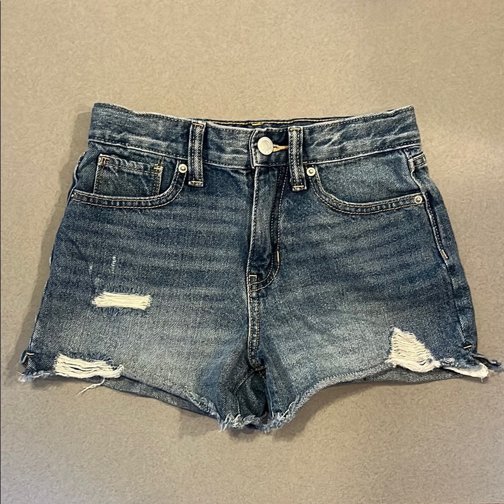 Old Navy Blue Distressed Denim Shorts